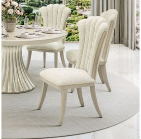 Fontessa Cappuccino Upholstered Dining Side Chair Set of 2
