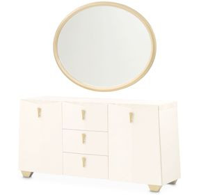 Fantosini Creamy Pearl 2 Door Sideboard with Wall Mirror