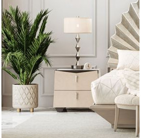 Fantosini Silver Mist 2 Drawer Nightstand