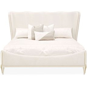 La Terrazza Creamy Pearl Upholstered Panel Bedroom Set