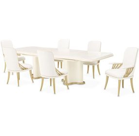 La Terrazza Creamy Pearl Extendable Rectangular Dining Room Set