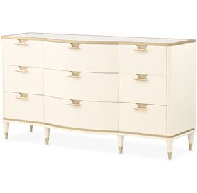 La Terrazza Creamy Pearl 9 Drawer Dresser