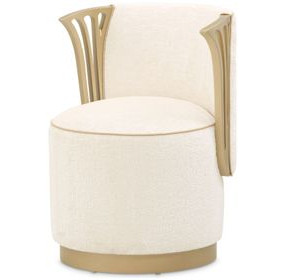 La Terrazza Creamy Pearl Upholstered Vanity Chair