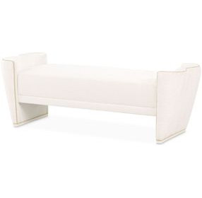 La Terrazza Creamy Pearl Upholstered 66" Bed Bench