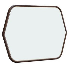 Houston Walnut Hexagon Wall Mirror