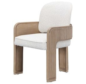West Kensington Buff and Sea Salt Caramel Upholstered Dining Arm Chair