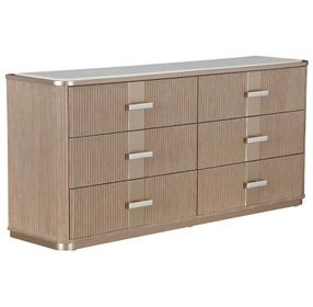West Kensington Sea Salt Caramel 6 Drawer Dresser with LED