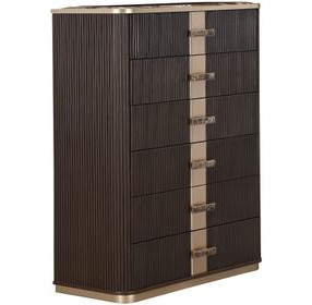 West Kensington Medium Espresso 6 Drawer Highboy Chest