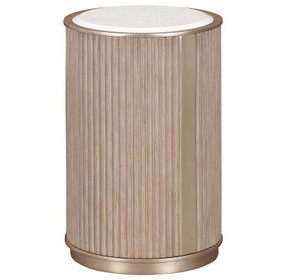 West Kensington Sea Salt Caramel Round Chairside Table