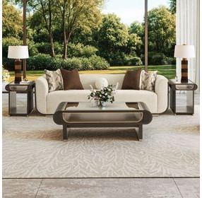 West Kensington Buff and Medium Espresso 100" Sofa
