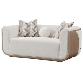 West Kensington Buff and Sea Salt Caramel 69" Loveseat