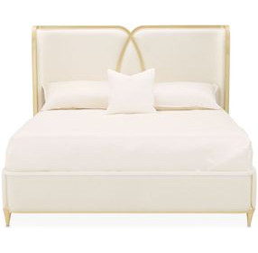 Scotts Square Cornsilk Upholstered Panel Bedroom Set