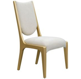 Scotts Square Cornsilk Upholstered Dining Side Chair Set of 2