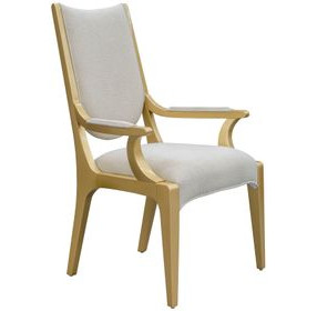 Scotts Square Cornsilk Upholstered Dining Arm Chair