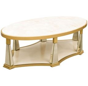 Scotts Square Light Champagne Oval Cocktail Table