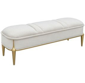Scotts Square Cornsilk Upholstered 56" Accent Bench