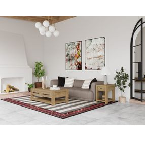 Davie Pale Oak Rectangular Occassional Table Set