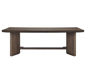 Stoneford Weathered Kona Brown Rectangular Trestle Dining Room Set