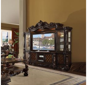 Versailles Cherry Oak 118" Entertainment Center with LED