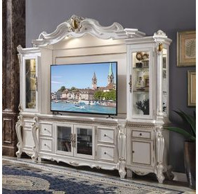 Picardy Antique Pearl 115" Entertainment Center with LED