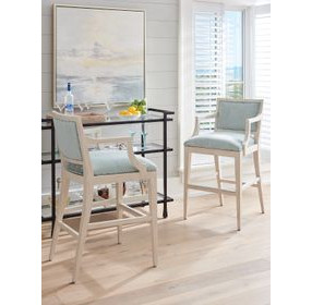Eastbluff Blue Upholstered Barstool