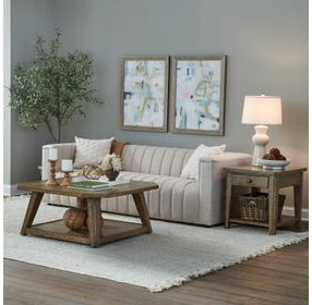 Cypress Grove Amber Brown Octagonal Cocktail Table