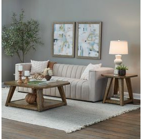 Cypress Grove Amber Brown Octagonal End Table