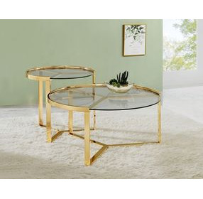 Avonlea Gold 2 Piece Nesting Table