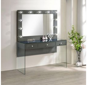 Afshan Grey High Gloss Vanity Desk