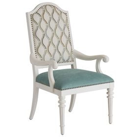 Corsica Green 26" Upholstered Arm Chair with Nailhead Trim