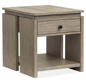 Conrad Stone Harbor Gray Rectangular End Table