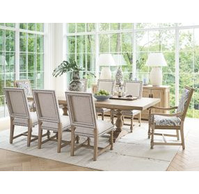 La Mirada Brown 124" Extendable Dining Table