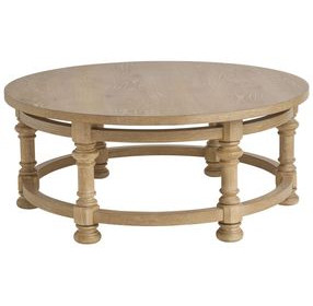 Hollister Brown Round Cocktail Table