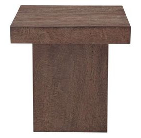 Padula Dark Brown Mango Square Large End Table