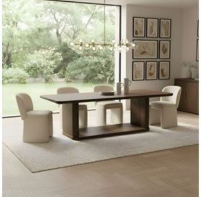 Lozano Warm Walnut Brown 95" Rectangular Dining Table