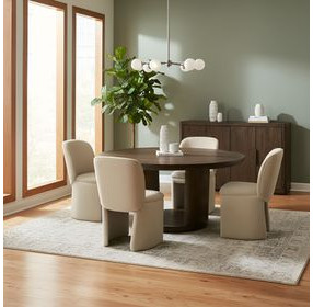 Lozano Warm Walnut Brown 59" Round Dining Table