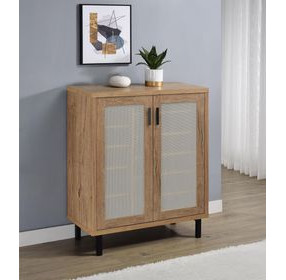 Teller Natural Oak 2 Door Shoe Storage Cabinet