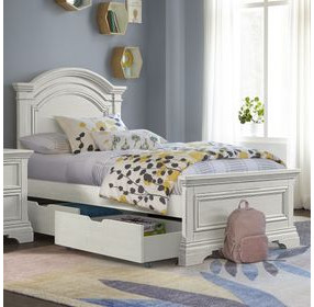 Olivia Brushed White Youth Panel Bedroom Set