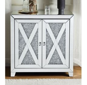 Noralie Silver and Gray 2 Door Console Table