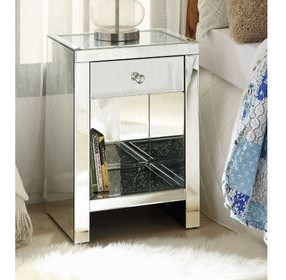 Noralie Silver 1 Drawer Open Night Table