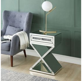 Noralie Silver Rectangular Accent Table