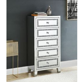 Noralie Silver and Gray 5 Drawer Chest