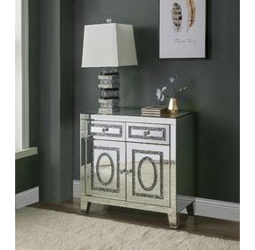 Noralie Silver and Gray 2 Door Accent Cabinet