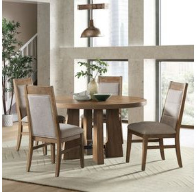 Landmark Weathered Oak 54" Round Dining Table
