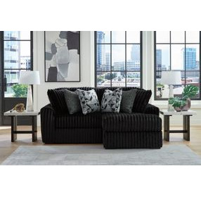 Midnight Madness Onyx 2 Piece Modular Sectional with Chaise
