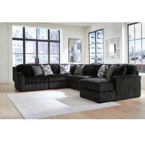 Midnight Madness Onyx 6 Piece Modular Sectional with Chaise