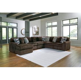 Midnight Madness Chocolate 6 Piece Modular Sectional with Chaise