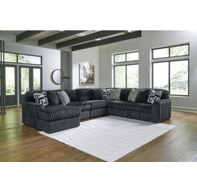 Midnight Madness Gunmetal 6 Piece Sectional with Chaise