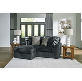 Midnight Madness Gunmetal 2 Piece Chaise Sectional