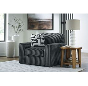 Midnight Madness Gunmetal Oversized Chair